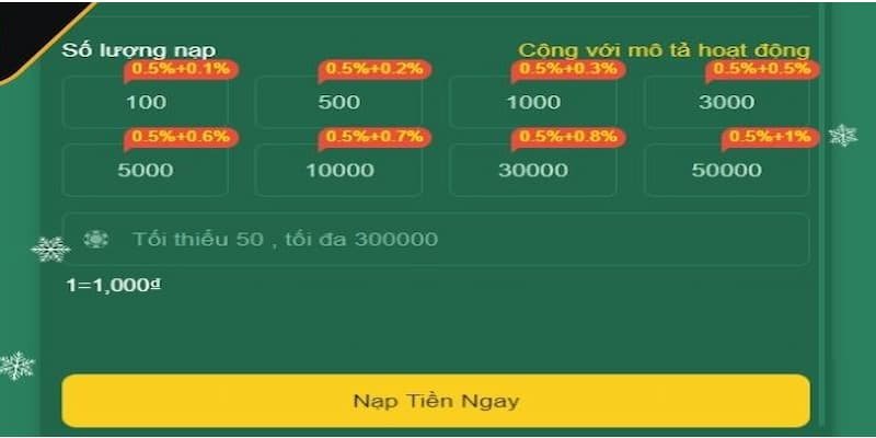 Các thao tác để nạp tiền vào tài khoản game